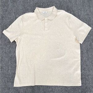 Banana Republic Luxe Touch Performance Polo XL Oatmeal Heather Shirt (A1/035)